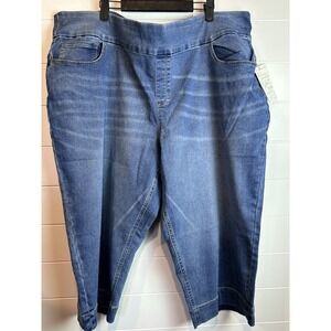 Women's Cato Hi Rise Skinny Crop Sz 28w Pull‎ On Capri Plus Size NWT